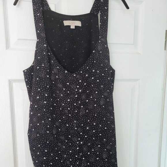 LOFT black and white starry top Size‎ L - Picture 1 of 5